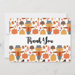 Thanksgiving-patroon met kalkoenen en vogelverschr bedankkaart