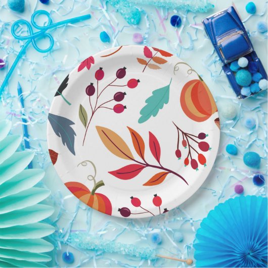 Thanksgiving Patroon Papieren Bordje (Feest)