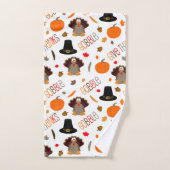 Thanksgiving-patroontroebel bevestigen geeft Bedan Bad Handdoek (Handdoek)