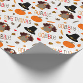 Thanksgiving-patroontroebel bevestigen geeft Bedan Cadeaupapier (Hoek)