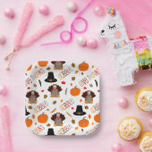 Thanksgiving-patroontroebel bevestigen geeft Bedan Papieren Bordje (Feest)