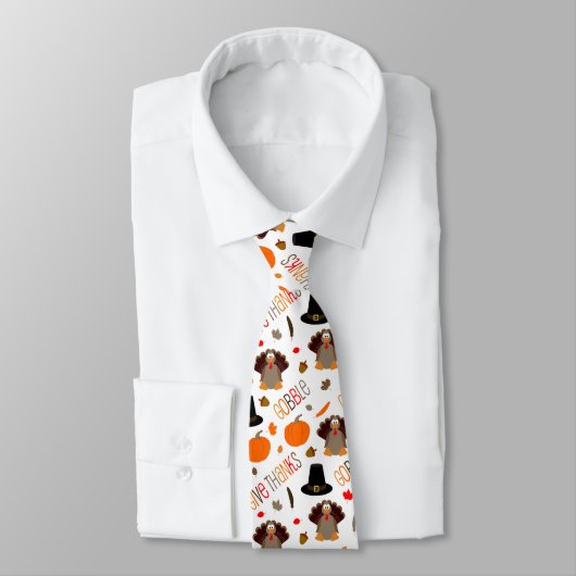 Thanksgiving-patroontroebel bevestigen geeft Bedan Stropdas (Gebonden)