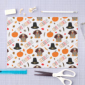 Thanksgiving-patroontroebel bevestigen geeft Bedan Tissuepapier (Craft)