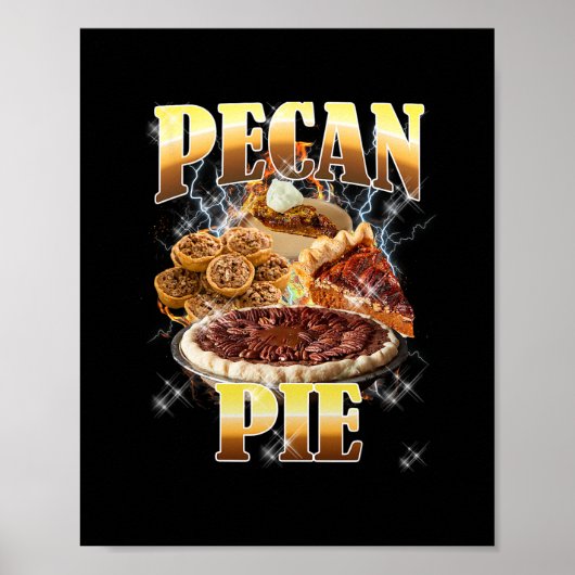 Thanksgiving Pecan Pie Bootleg 90's Rap Rock Retro Poster (Voorkant)
