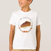 Thanksgiving  Pecan Pie Slice Blauwgroen glimlache T-shirt (Voorkant)