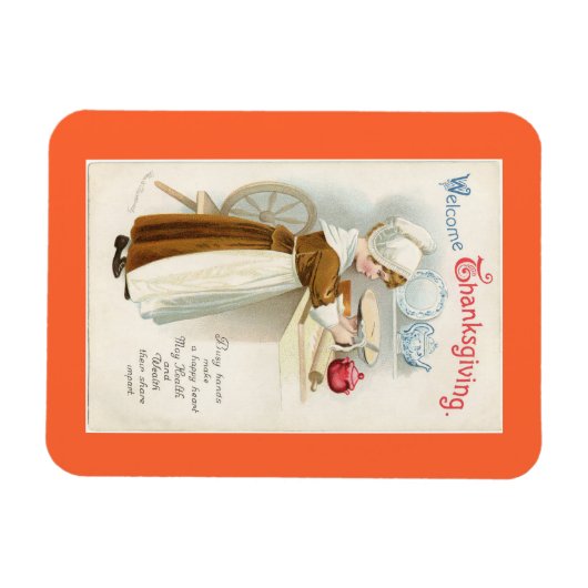 Thanksgiving Pelgrim Cook Magneet (Horizontaal)