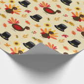 Thanksgiving pelgrim Petten — Verpakkingspapier Cadeaupapier (Hoek)