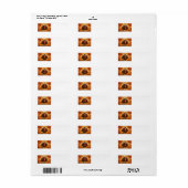 Thanksgiving pelgrim Turkije Adresetiketten Etiket (Full Sheet)