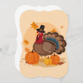 Thanksgiving pelgrim turkije kaart (Voorkant / Achterkant)