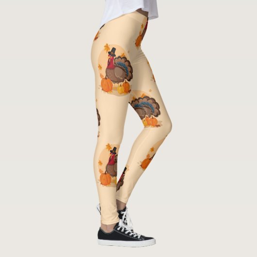 Thanksgiving pelgrim turkije leggings (Rechts)