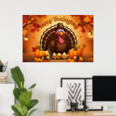 Thanksgiving Pelgrim Turkije Poster (Thuiskantoor)