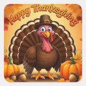 Thanksgiving Pelgrim Turkije Stickers (Voorkant)