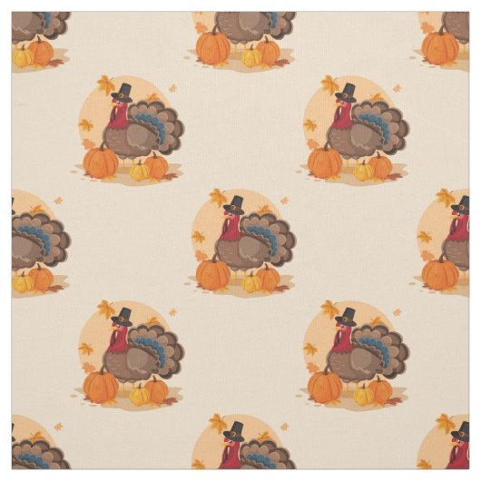 Thanksgiving pelgrim turkije stof (Swatch)
