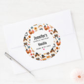 Thanksgiving pelgrims oogsten patroonkaars ronde sticker (Envelop)
