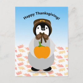 Thanksgiving Penguin Briefkaart
