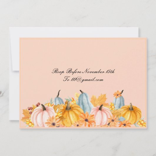 THANKSGIVING PERFECTE HERFST UITNODIGING (Achterkant)