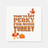 Thanksgiving PERKY VOOR TURKIJE Plaid Servet (Voorkant)