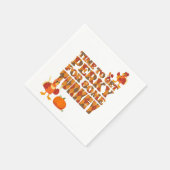 Thanksgiving PERKY VOOR TURKIJE Plaid Servet (Hoek)