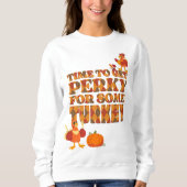Thanksgiving PERKY VOOR TURKIJE Plaid Trui (Voorkant)