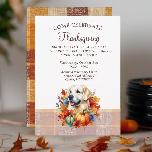 Thanksgiving Pet Lover Business Kaart