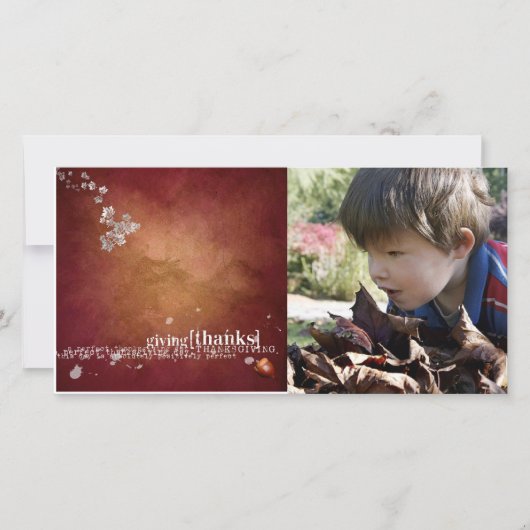 thanksgiving Photcard Feestdagenkaart (Voorkant)