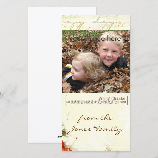 thanksgiving Photcard Feestdagenkaart (Voorkant / Achterkant)