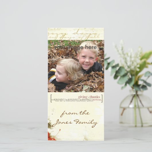 thanksgiving Photcard Feestdagenkaart (Staand voorkant)