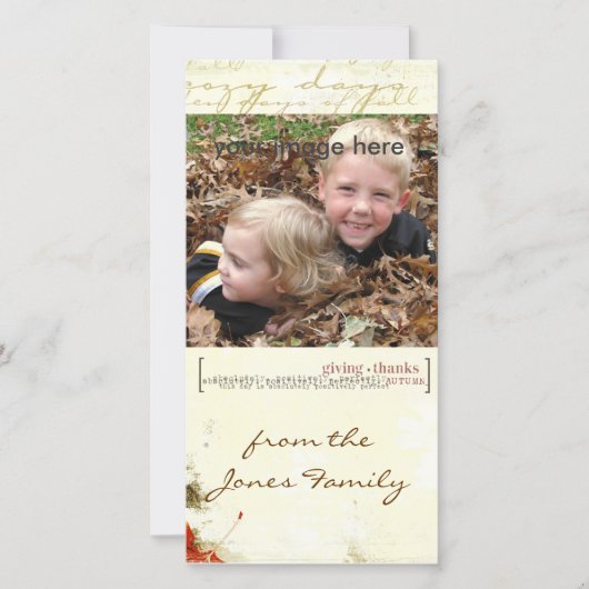 thanksgiving Photcard Feestdagenkaart (Voorkant)