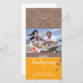 THANKSGIVING PHOTOCARD:: dalende bladeren 1 Feestdagenkaart (Voorkant / Achterkant)