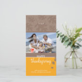 THANKSGIVING PHOTOCARD:: dalende bladeren 1 Feestdagenkaart (Staand voorkant)