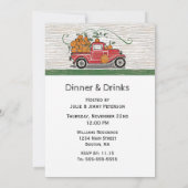 Thanksgiving  Pickup Truck Pumpkins Holiday Kaart (Achterkant)