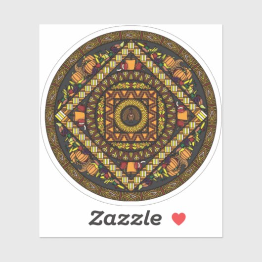 Thanksgiving pictogrammen Contour Sticker (Vel)