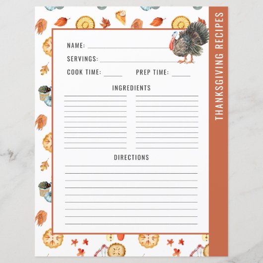 Thanksgiving Pie | 2 Pagina met Multomap zonder hu (Achterkant)