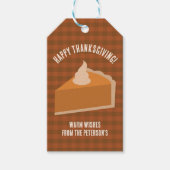 Thanksgiving Pie Dinner Party Favor Labels Cadeaulabel (Voorkant)
