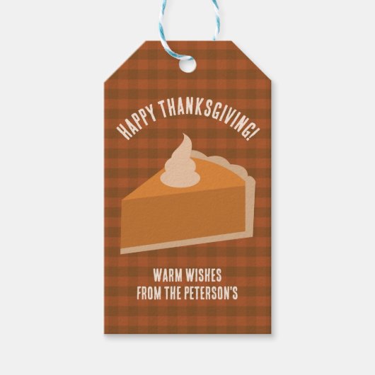 Thanksgiving Pie Dinner Party Favor Labels Cadeaulabel (Voorkant)