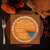 Thanksgiving Pie Dinner Party Kaart