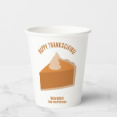 Thanksgiving Pie Dinner Party Papieren Bekers (Voorkant)