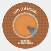 Thanksgiving Pie Dinner Party Ronde Sticker (Voorkant)