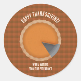 Thanksgiving Pie Dinner Party Ronde Sticker