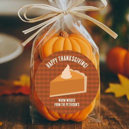 Thanksgiving Pie Dinner Party Ronde Sticker