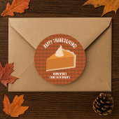 Thanksgiving Pie Dinner Party Ronde Sticker