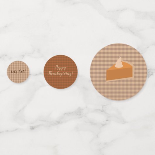 Thanksgiving Pie Dinner Party Table Confetti (Achterkanten)