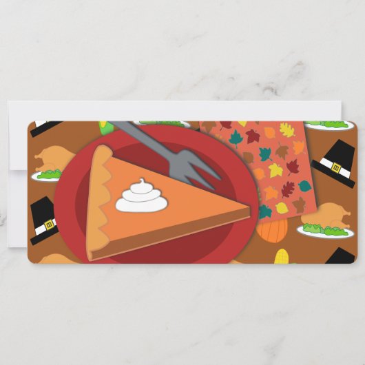 Thanksgiving Pie Feestdagenkaart (Voorkant)