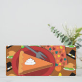 Thanksgiving Pie Feestdagenkaart (Staand voorkant)