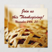 Thanksgiving Pie Holiday Uitnodigingen (Voorkant / Achterkant)
