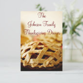 Thanksgiving Pie Holiday Uitnodigingen (Staand voorkant)