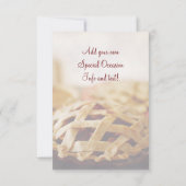 Thanksgiving Pie Holiday Uitnodigingen (Achterkant)