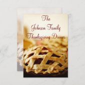 Thanksgiving Pie Holiday Uitnodigingen (Voorkant / Achterkant)