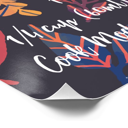 Thanksgiving Pie Pumpkin Turkije Perfect Poster (Hoek)