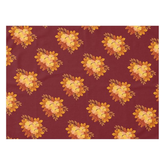 Thanksgiving Pie Pumpkin Turkije Tafelkleed (Voorkant (Horizontaal))